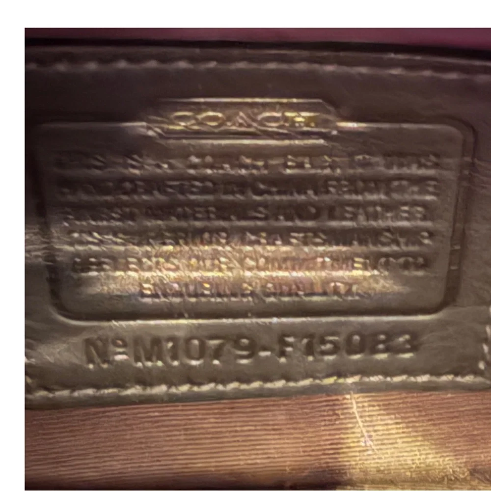 Coach Brown Signature Canvas Shoulder Bag with Dark Brown Leather Trim - Picture 4 of 7